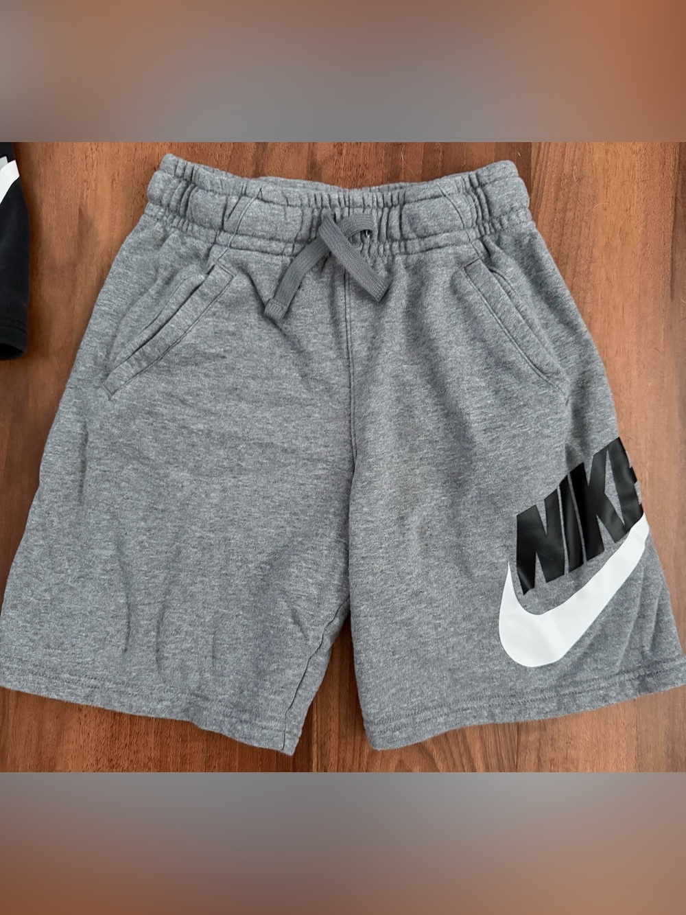 Nike Kids Black & Grey Athletic Shorts - Picture 2 of 7